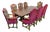 Farmhouse Refectory Table and Jacobean Revival Chairs, 1920s, Set of 9 For Sale