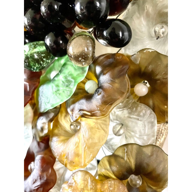 Art Nouveau Murano Glass Grape Cluster Wall Sconce, 1900s For Sale - Image 5 of 15