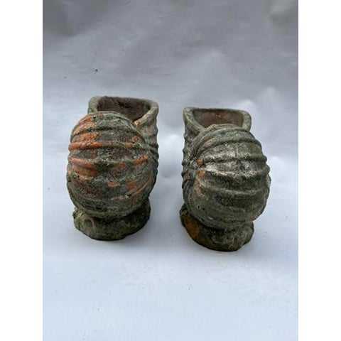 Mid 20th Century Terracotta Shell Planters a Pair For Sale - Image 5 of 11