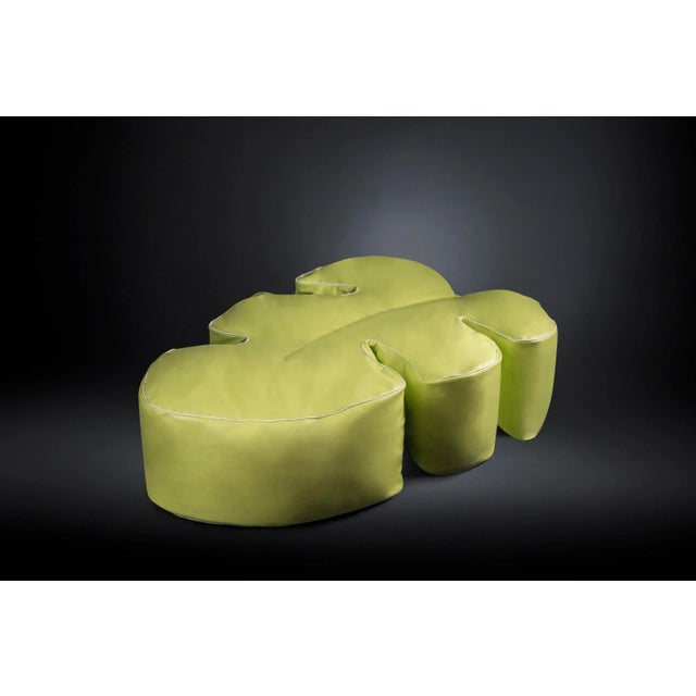 Contemporary Italian Verde Philo Soft Pouf from VGnewtrend For Sale - Image 3 of 3