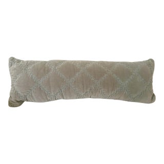 Bella Notte and Linen Long Lumber Pillow in Sterling For Sale