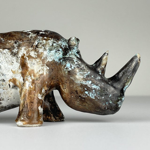 Ceramic Rhinoceros, Italy, 1970s For Sale - Image 9 of 14