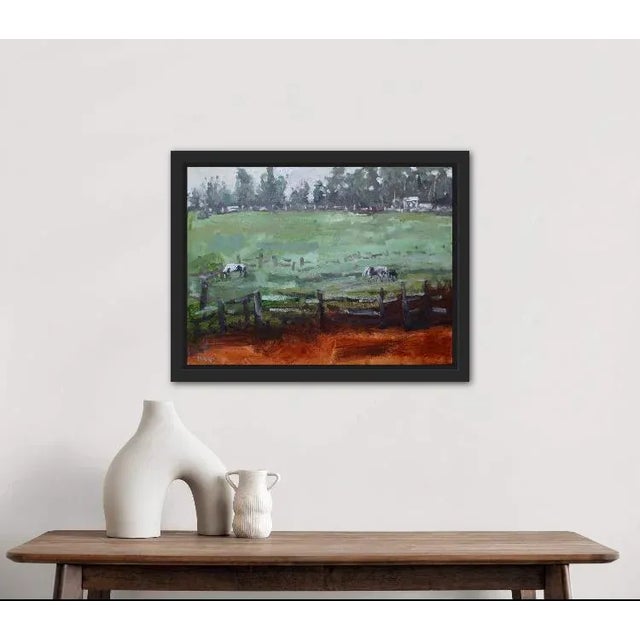 Horses in Field, Expressionist Landscape Oil Painting by L Haas For Sale In Reno/Lake Tahoe - Image 6 of 6