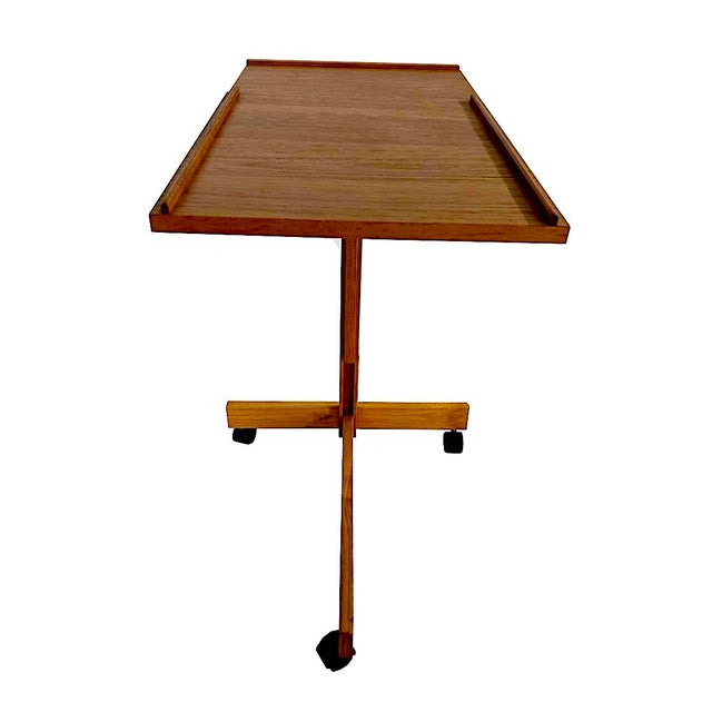 Mid 20th Century Danish Teak Wood Adjustable Side Table/Music Stand/Lectern by Furbo Spottrup For Sale - Image 12 of 16