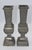 Shabby Chic Late 19th Century Chinese Pewter & Brass Temple Alter Candlesticks Joss Stick Holder Garniture- Set of 2 For Sale - Image 3 of 8