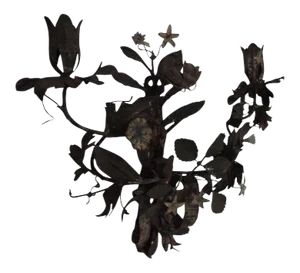18th c. French Paint Decorated Tole Wall Applique Candle Sconce in the Louis XVI Manner