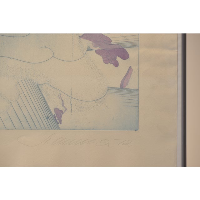 Stefan Wewerka, Drypoint Etchings, Hand-Colored, 1972, 7 Pieces, No. 51/55 For Sale - Image 13 of 18