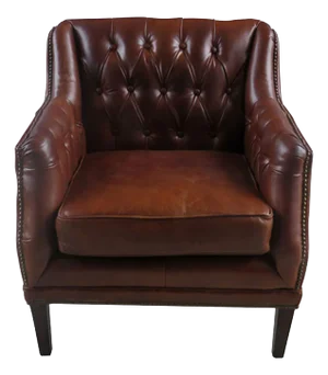 Matthew Izzo Home Chatsworth Tufted Leather Chesterfield Chair