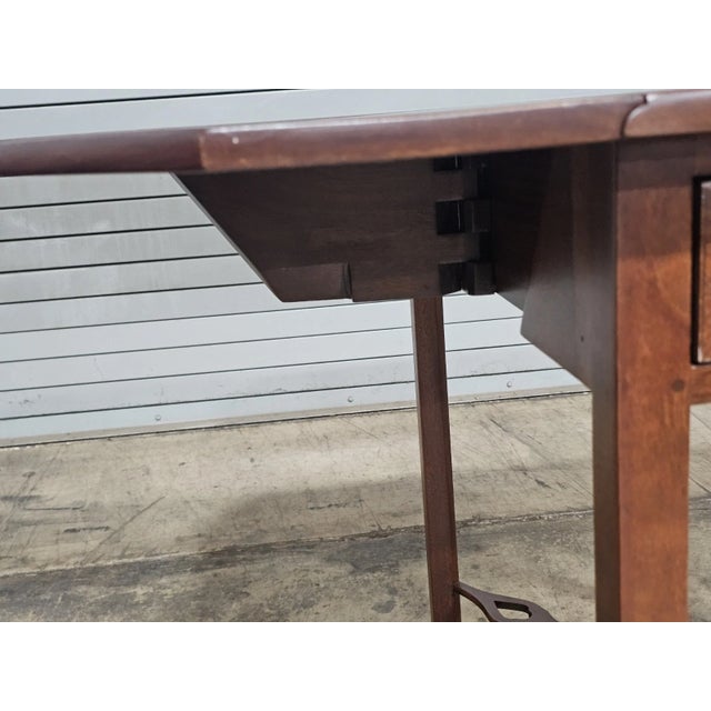 Late 20th Century Kittinger Williamsburg Mahogany Pembroke Table Drop Leaf Table Cw 160 Rare For Sale - Image 10 of 12