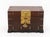 Chinese Brass Mounted Elm Chest, the cover opening to removable tray and storage compartment. 10.25" H x 16.25" W x 9.5"...