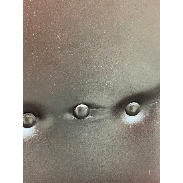 Vintage Chocolate Brown Leather Ralph Lauren Style Club Armchair For Sale - Image 13 of 17