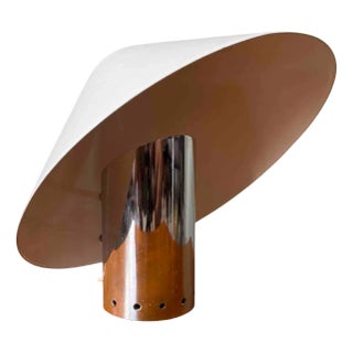 Chioccio White Aluminum & Chrome Table Lamp by Sergio Mazza for Quattrifolio, Italy, 1970s For Sale