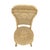 Beige Vintage Woven Wicker & Rattan Side Chair With Cushion For Sale - Image 8 of 18