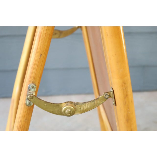 Vintage Rattan Bamboo Full Length Floor Mirror Boho Bohemian Modern Retro 70's 80's For Sale - Image 6 of 10