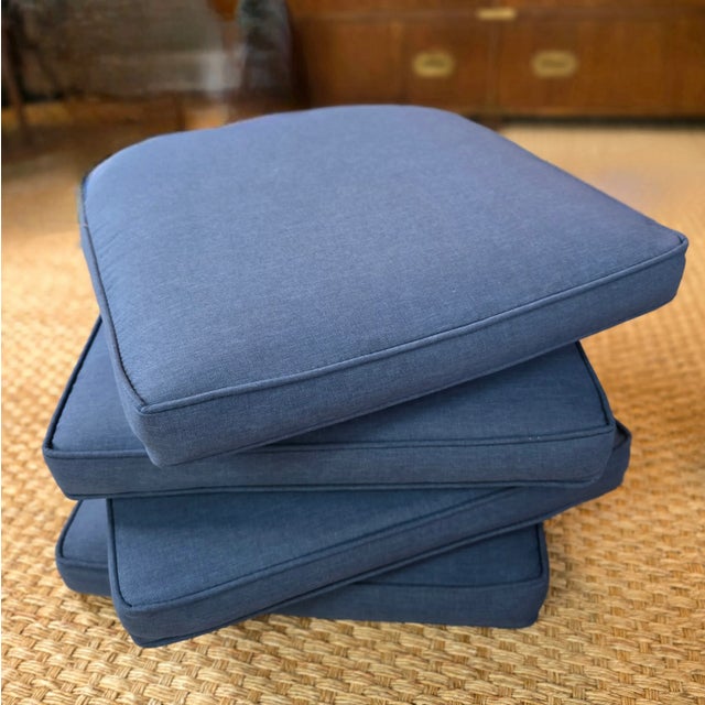 Outdoor Dining Table & Chairs W/ Cushions For Sale - Image 9 of 11