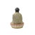 2010s Chinese Ceramic Beige Color Sitting Buddha Amitabha on Lotus Statue For Sale - Image 5 of 5
