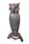 Large Pair of Vintage Arts and Crafts Rustic Victorian Owl Andirons With Glass Eyes For Sale - Image 10 of 14