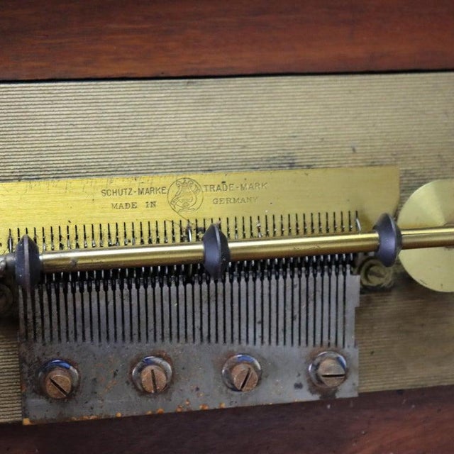 Antique German Shultz Marke Disk Player With Eight Disks C1890 For Sale - Image 9 of 15