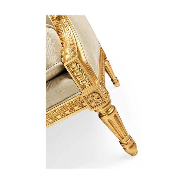 Wood Louis XVI Giltwood Neoclassical Settee For Sale - Image 7 of 7