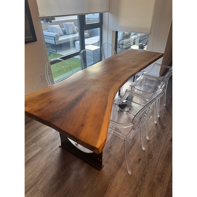 Live Edge Custom Dining Table For Sale - Image 9 of 14
