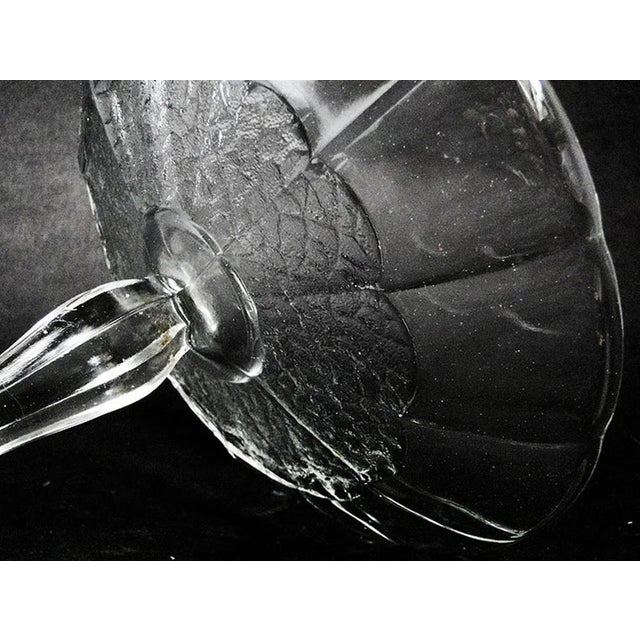 Art Deco Bowl on Stand from Ząbkowice Glassworks, Poland, 1970s For Sale - Image 4 of 8