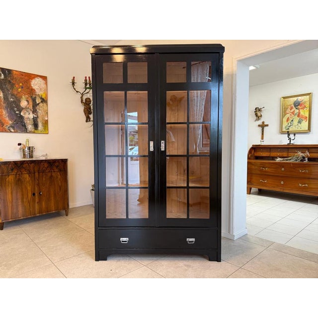 Antique Art Nouveau Display Cabinet, 1890s For Sale - Image 6 of 16