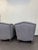 Textile Set of Armchairs in Linen with Wool Trim, 1940s For Sale - Image 7 of 9