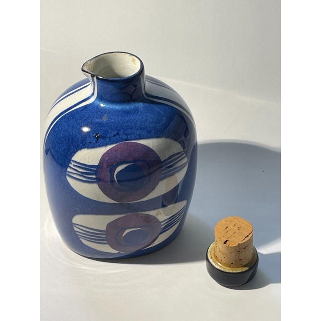 Mid-Century Modern 1960s Royal Copenhagen Tenera Faience Bottle by Inge-Lise Koefoed With Stopper For Sale - Image 3 of 5