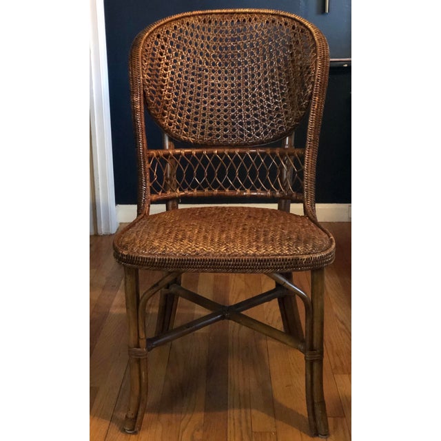 Antique Palecek Brown Cane Side Chair Set of 6 Chairish