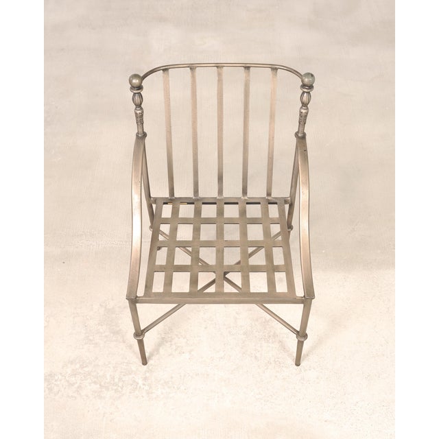 Light Gray Set of Four Michael Taylor Montecito Patio Garden Dining Chairs For Sale - Image 8 of 18