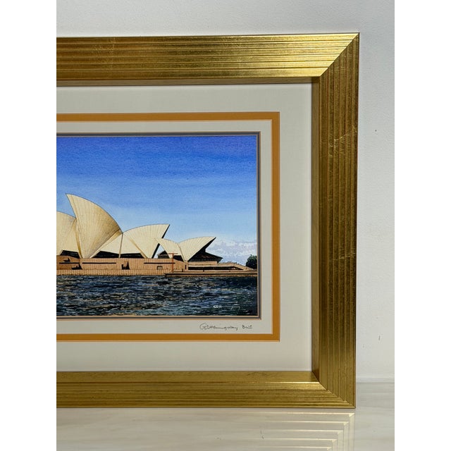 1970s 20th Century Painting Sydney Harbour Opera House House Australia Signed G. Douglas Hemingway For Sale - Image 5 of 18