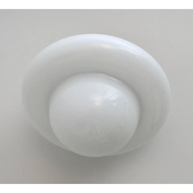 Italian Wooden and Modern Opal Glass Wall Lights, 1960s, Set of 2 For Sale - Image 6 of 12