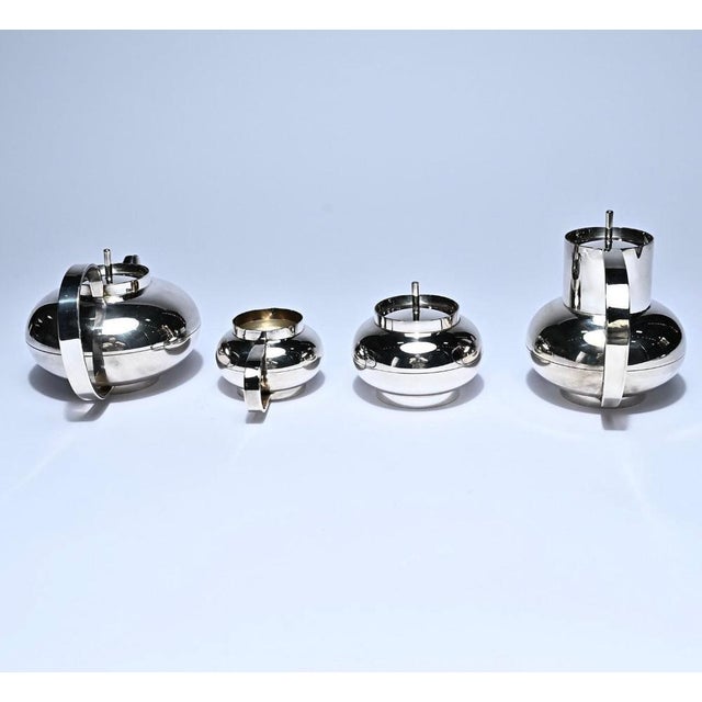 Silver Ceylon Tea and Coffee Service from Lino Sabattini, 1960s, Set of 5 For Sale - Image 8 of 14