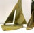 Mid-Century Modern Vintage Brass Modernist Sailboat Sculptures, Graduated Pair For Sale - Image 3 of 6