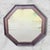 Baker Furniture Company Massive Studded Vintage Octagonal Dark Wood Faux Leather Wall Mirror For Sale - Image 4 of 11
