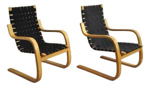 Model 406 Lounge Chairs by Alvar Aalto for Artek, Set of 2