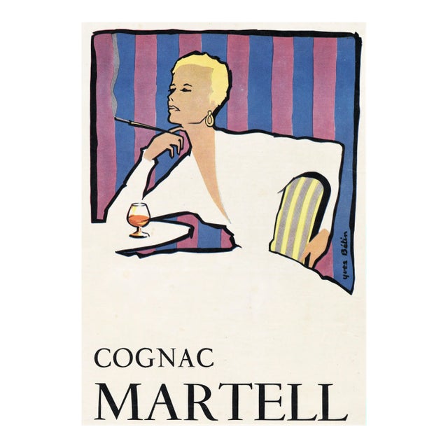 1954 French Mid-Century Alcohol Advertisement Print- Cognac Martell For Sale