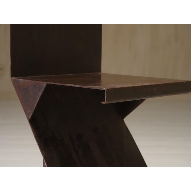 Postmodern Sculptural Steel Chair, Germany, 1980s For Sale - Image 10 of 15