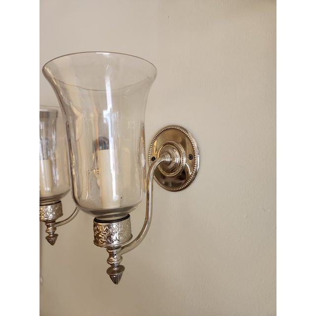 Transitional 1990s Glass Bell Wall Sconce - a Pair For Sale - Image 3 of 4