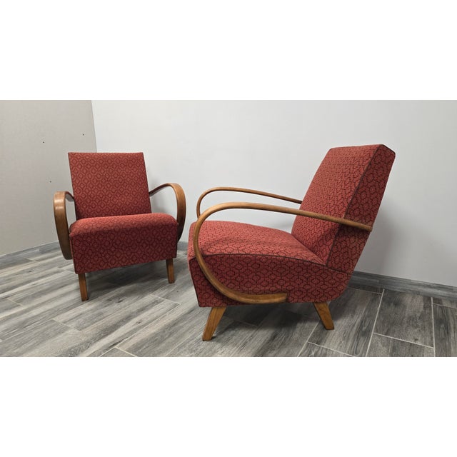 Vintage Lounge Chairs by Jindrich Halabala, 1940s, Set of 2 For Sale - Image 11 of 15