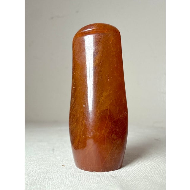Amber Antique Cheroot Cigar Cigarette Genuine Natural Amber W/ Hard Leather Box Case For Sale - Image 8 of 13