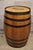 Jack Daniels Whiskey Barrel Engraved Oak Wood With Metal Bands For Sale - Image 11 of 12