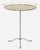 Late 20th Century Chic Contemporary Silvered Metal & Brass Round Removable Tray Table For Sale - Image 4 of 5