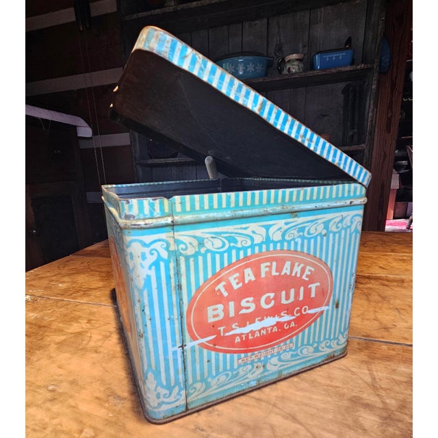 Metal Lewis Biscuit Tin For Sale - Image 7 of 12