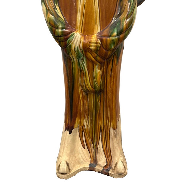 Chinese Mid Century Large Chinese Sancai Glazed Pottery Figure - Tang Court Lady For Sale - Image 3 of 12