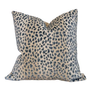 Cowtan & Tout Ocelot Azure Cut Velvet Pillow - Single For Sale