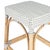 Wood Robias 24.5 in. Seat Height Rectangular Rattan Backless Counter Stool with Footrest, Gray/White Dot / Natural Rattan Frame For Sale - Image 7 of 9