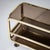 Black Vintage Brass and Smoked Glass Bar Cart, 1980s For Sale - Image 8 of 10