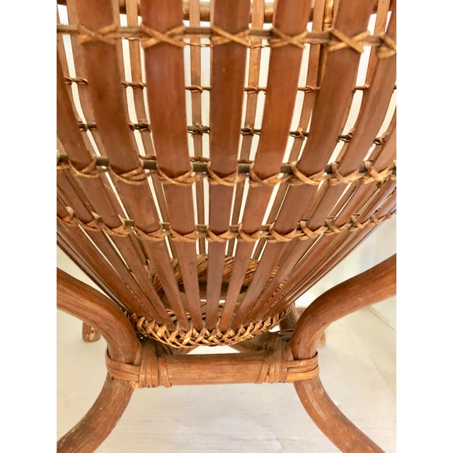 Vintage Bamboo Base Round Side Table Chairish