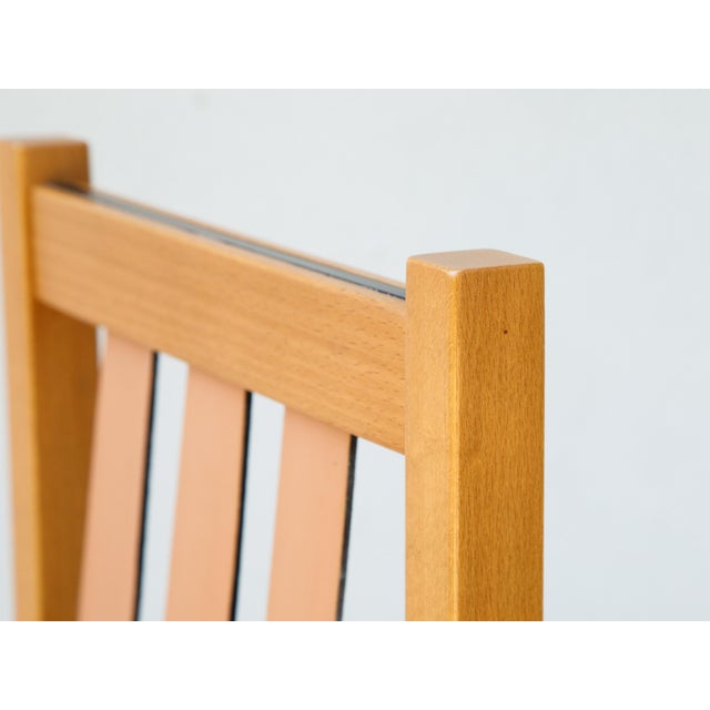 Wooden and Leather Chairs from Bross Company, Italy, 1980s, Set of 4 For Sale - Image 9 of 18